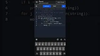 Python code to compute all the permutation of the string #shorts #code #python #programming language