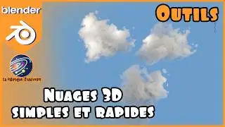 Tuto Blender FR n°102: Outils - Nuage Réaliste 3D Simple et Rapide #blendertutorial #blendertricks