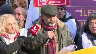 Tüm Emeklilerin Sendikası, emekli aylıklarının artırılması istemiyle açıklama yapıyor / Ankara