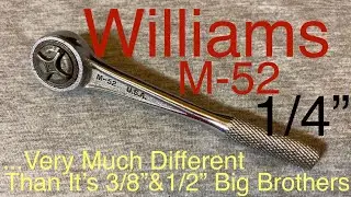 Williams M-52 Ratchet TOTAL TEARDOWN Vintage 1/4” Drive