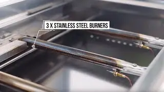 The SpaceGrill Fold-Out BBQ has 3 High-Quality Stainless Steel Burners