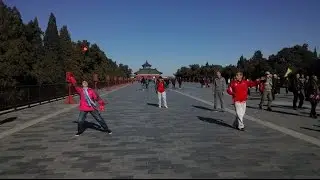 Playing Chinese diabolo Chinese traditional game Beijing