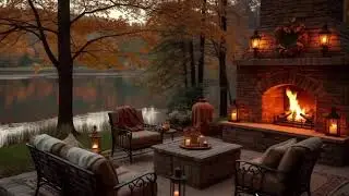 Relaxing Holiday Jazz in a Cozy Christmas Cabin Gentle Jazz & Warm Crackling Fireplace for Sleep #46