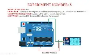 Experiment-8 To measure the temperature and humidity using DHT 11 sensor and Arduino UNO