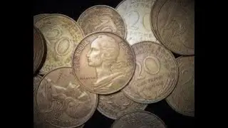 France 20 Centimes - Pre Euro Coins - Owl Mintmark - Republique Francaise -  Copper Aluminum