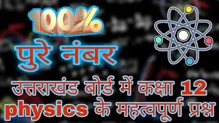 Most important question from physics 12 Uttarakhand board 2021