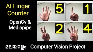 AI Finger Counter using OpenCV Python & Mediapipe | Malayalam Tutorial.
