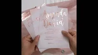 luxury modern custom foil wedding invitation suites on vellum paper