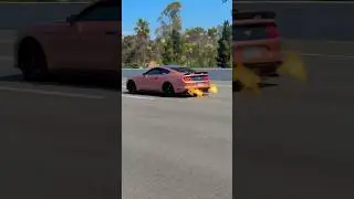 EcoBoost Mustang shooting flames on LA highways 🔥 #cars #mustang #ecoboost