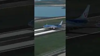 Landing at Skiathos 🇬🇷 with a Boeing 737 MAX 8 from Tui Airways - Real Flight Simulator