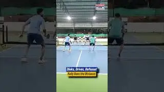 Dinks, Drives, Defense! Rally Goes the Distance 💥 😮 #shorts #shortsfeed #viral #pickleball