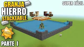 ✅ C&oacute;mo Hacer Una GRANJA DE HIERRO Stackeable | Minecraft Bedrock 1.19 | TUTORIAL