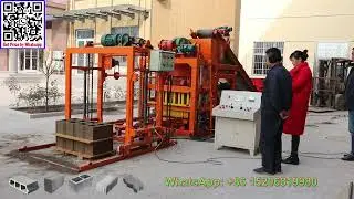 QT4-25 automatic cement concrete solid hollow brick block making machine for sale in Sierra Leone