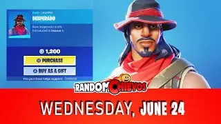 RARE Desperado Skin is Back! JUNE 24 Item Shop (New Sharky Wrap, Deadfire, Nightlife, Frontier,...)