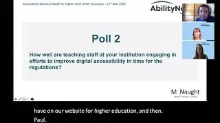 Free webinar: AbilityNet HE and FE Public Sector Update 27 May 2020 inc HE and FE Maturity Model