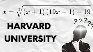 Harvard Admission Question | Can You Solve This Hard Algebra Problem? | Find X=?
