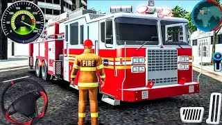 Fire Truck City Rescue Simulator - 911 US Emergency Fire Truck Driving 3D - Android Gameplay