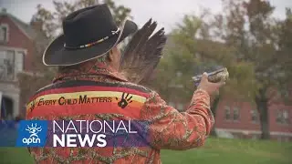 Tk’emlúps te Secwe̓pemc hold ceremony at former Kamloops residential school site | APTN News