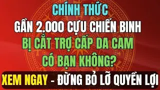 CHÍNH THỨC: Gần 2.000 Cựu Chiến Binh Bị Cắt Trợ Cấp Da Cam – Có Bạn Không?