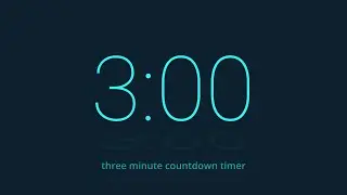 SILENT - 3 Minute Countdown - Blue Reflection with Time Markers / Chapters. 180 Seconds.