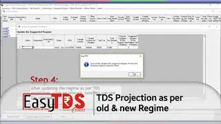 4 Simple Steps for TDS Projection in EasyTDS as per old regime and new regime | Sensys Technologies