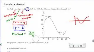 [IB Math SL] Exam Review Example: Trig Wave