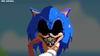 Sonic.exe VS Huggy Wuggy - sprite animation  (Animated by Bs anima)