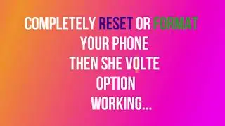 AIRTEL VOLTE OPTION NOT SHOW| 100% SOLVE THIS PROBLEM