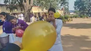 Blow the balloon #competition #rootsmountmeoschool #motivation #race 