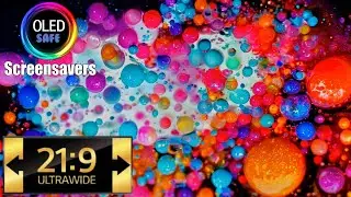 21:9 Ultrawide Floating Gradient Colors Screensaver - 10 Hours - 4K - OLED Safe
