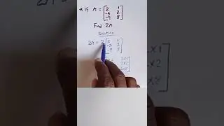 Scalar Multiplication of Matrices | Matrices and Determinants #shorts