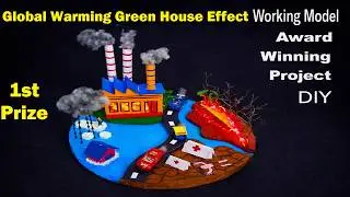 global warming - greenhouse effect working model science project | DIY | howtofunda
