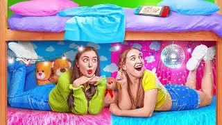 SECRET ROOMS UNDER THE BED || Rich VS Broke! Cool DIY Ideas For Room Makeover by 123 GO!