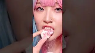 ASMR trying candy from different countries - Turkey 🇹🇷 (Turkish Delight) 🩷 #asmr #relaxing #ai
