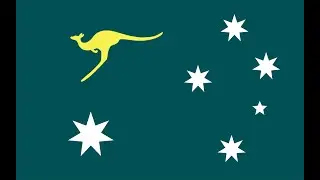 New Australian Flag with Our New Olympic Sports Colours and Southern Cross Stars