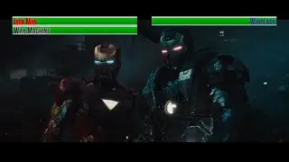 Iron Man and War Machine vs Whiplash...with healthbars