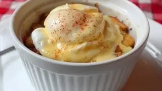 Savory Bacon & Crab Bread Pudding Benedict - Like Crab Cake Benedict, Only More Awesome