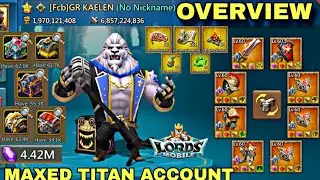 Lords Mobile | INSANE Maxed Titan Account Overview 🔥 (KAELEN) #lordsmobile 