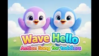 Wave Hello 👋 | Gentle Action Song for Toddlers | Piku Poku