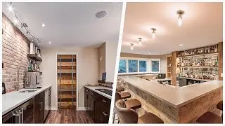 75 Industrial Brown Floor Basement Design Ideas You'll Love ⭐️
