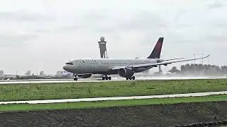 Heavy Transatlantic Takeoff | Delta Air Lines A330-300 N427DX Departing Amsterdam