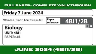 Edexcel IGCSE Biology (4BI1/2B) | Июнь 2024 г., экзаменационная работа 2B | Полностью решенный те...