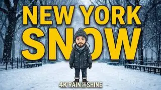 NEW YORK Christmas SNOW ☃️ Snowy Morning in Central Park🎄Walking Tour 4K