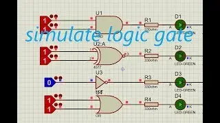 How to do simulate logic gate AND, OR, NOR and XNOR, Simulate logic Gate in Proteus