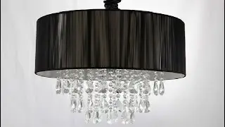 Avenue Lighting HF1506 BLK Black Finished Pendant with Black Silk String Shades Review