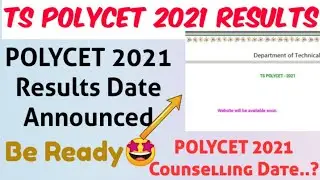 TS POLYCET 2021 Results//Polycet 2021 Results Date Announced//TS Polycet 2021 Counselling Dates