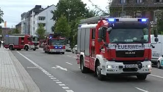Beroeps & Vrijwillige Brandweer Aachen Duitsland met spoed naar een woningbrand in Aachen! (531)