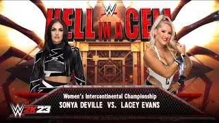 Sonya Deville vs Lacey Evans - Women's Intercontinental Championship - WWE 2K23