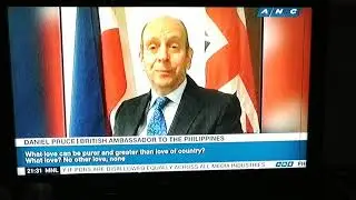 British ambassador reciting a Tagalog poem
