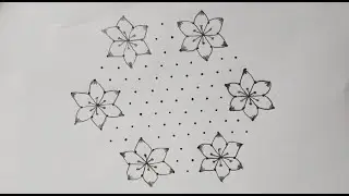 13*7 Simple dotted rangoli designs for beginners/beautiful Kolams/muggulu designs for daily use